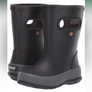 BOGS Kids Black and Gray Rain Boots